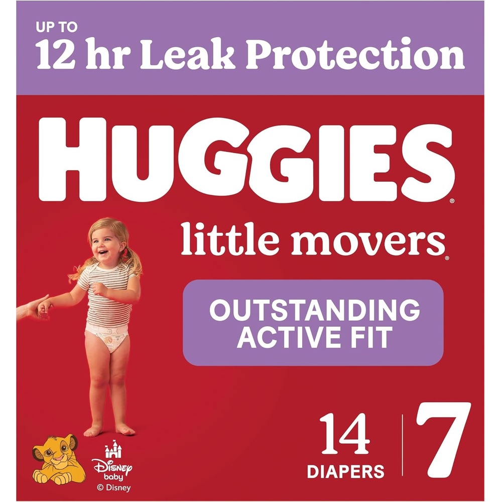 image:imageHuggies Size 8 Diapers Little Movers Baby Diapers Size 8 46 lbs 62 CountSize 7