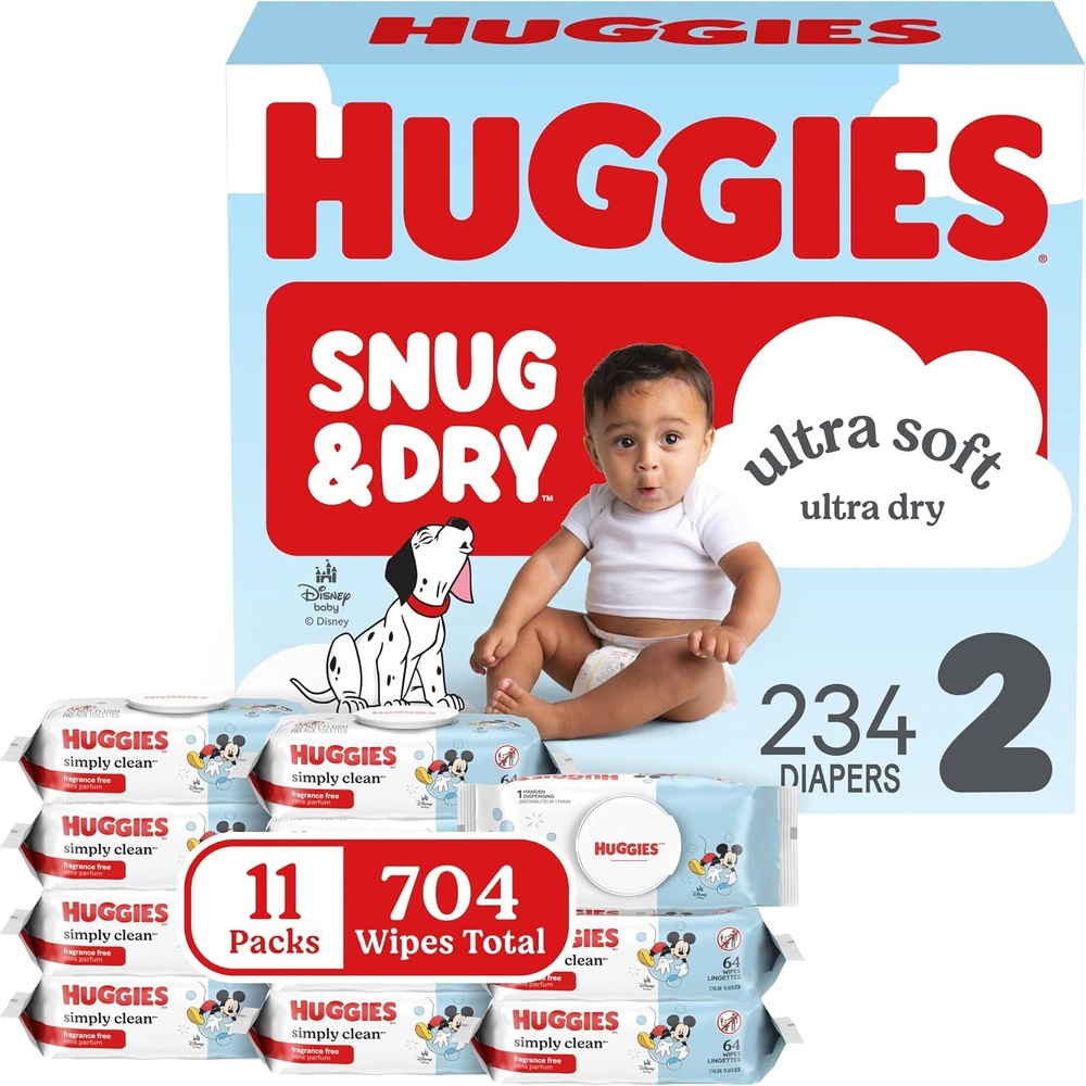 image:imageHuggies Snug amp Dry amp Simply Clean BundleSize 2