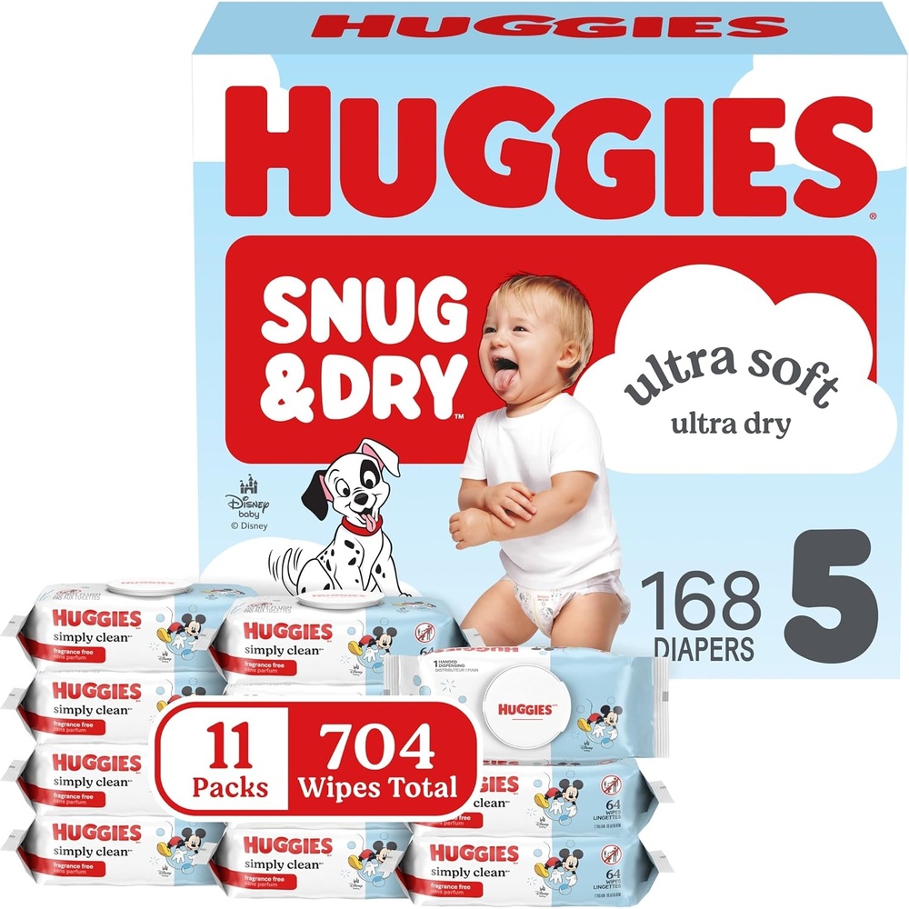 image:imageHuggies Snug amp Dry amp Simply Clean BundleSize 5