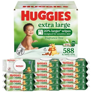 Huggies Extra Large Baby Wipes, Unscented, 5 Packs, 210 Wipes(42 Count (Pack of 14))