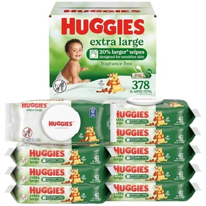 Huggies Extra Large Baby Wipes, Unscented, 5 Packs, 210 Wipes(42 Count (Pack of 9))