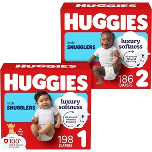 Huggies Little Snugglers & Natural Care Sensitive Bundle(Size 1 + Size 2)