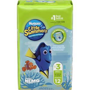 Huggies Little Swimmers Swim Diapers Size 5-6, 17 Count(Size 3)