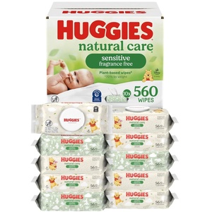 Huggies Natural Care Sensitive Baby Wipes, Unscented, 24 Packs, 1344 Wipes(1 Count (Pack of 10))
