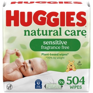 Huggies Natural Care Sensitive Baby Wipes, Unscented, 24 Packs, 1344 Wipes(168 Count (Pack of 3))