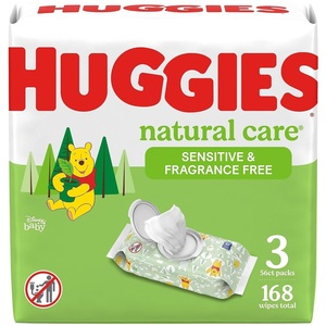 Huggies Natural Care Sensitive Baby Wipes, Unscented, 24 Packs, 1344 Wipes(56 Count (Pack of 3))