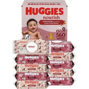 Huggies Nourish Scented Baby Wipes, 10 Packs, 560 Wipes(56 Count (Pack of 10))
