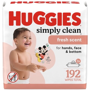 Huggies Simply Clean Fresh Scent Baby Wipes, 11 Flip-Top Packs (704 Wipes Total), Packaging May Vary(64 Count (Pack of 3))