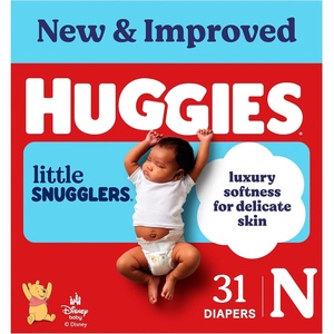 Huggies Size 3 Diapers, Little Snugglers Baby Diapers, Size 3 (16-28 lbs), 168 Count (6 Packs of 28), Packaging May Vary(Newborn)