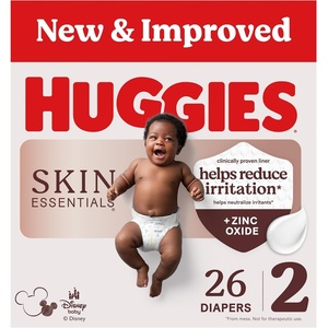 Huggies Skin Essentials Diapers Size 1, 84 Count(Size 2)