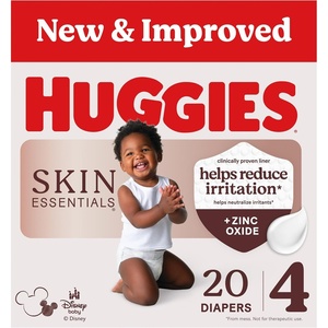 Huggies Skin Essentials Diapers Size 1, 84 Count(Size 4)