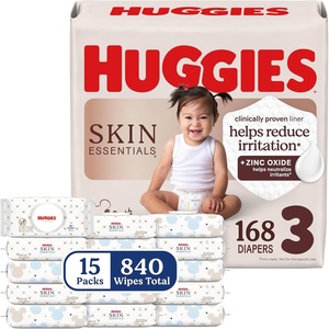 Huggies Skin Essentials Diapers and Wipes Bundle(Size 3)