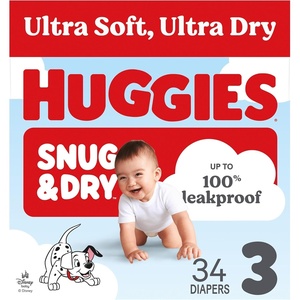 Huggies Snug & Dry Diapers Size 8, 96 Count(Size 3)