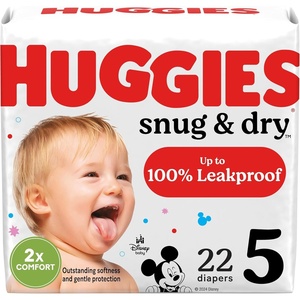 Huggies Snug & Dry Diapers Size 8, 96 Count(Size 5)