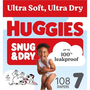 Huggies Snug & Dry Diapers Size 8, 96 Count(Size 7)
