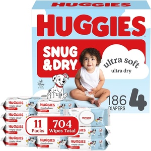Huggies Snug & Dry & Simply Clean Bundle(Size 4)