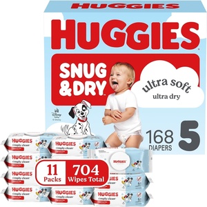 Huggies Snug & Dry & Simply Clean Bundle(Size 5)