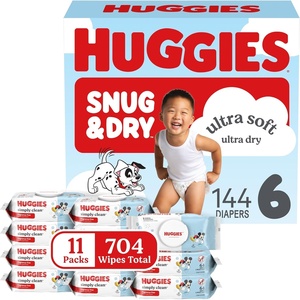 Huggies Snug & Dry & Simply Clean Bundle(Size 6)