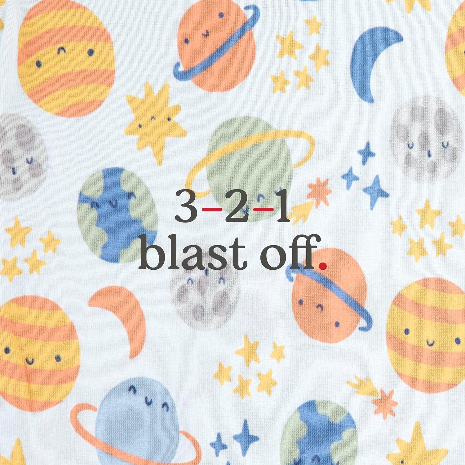 image:imageHUGGIES Baby 2pack Footed CoverallBallad BluePlanets