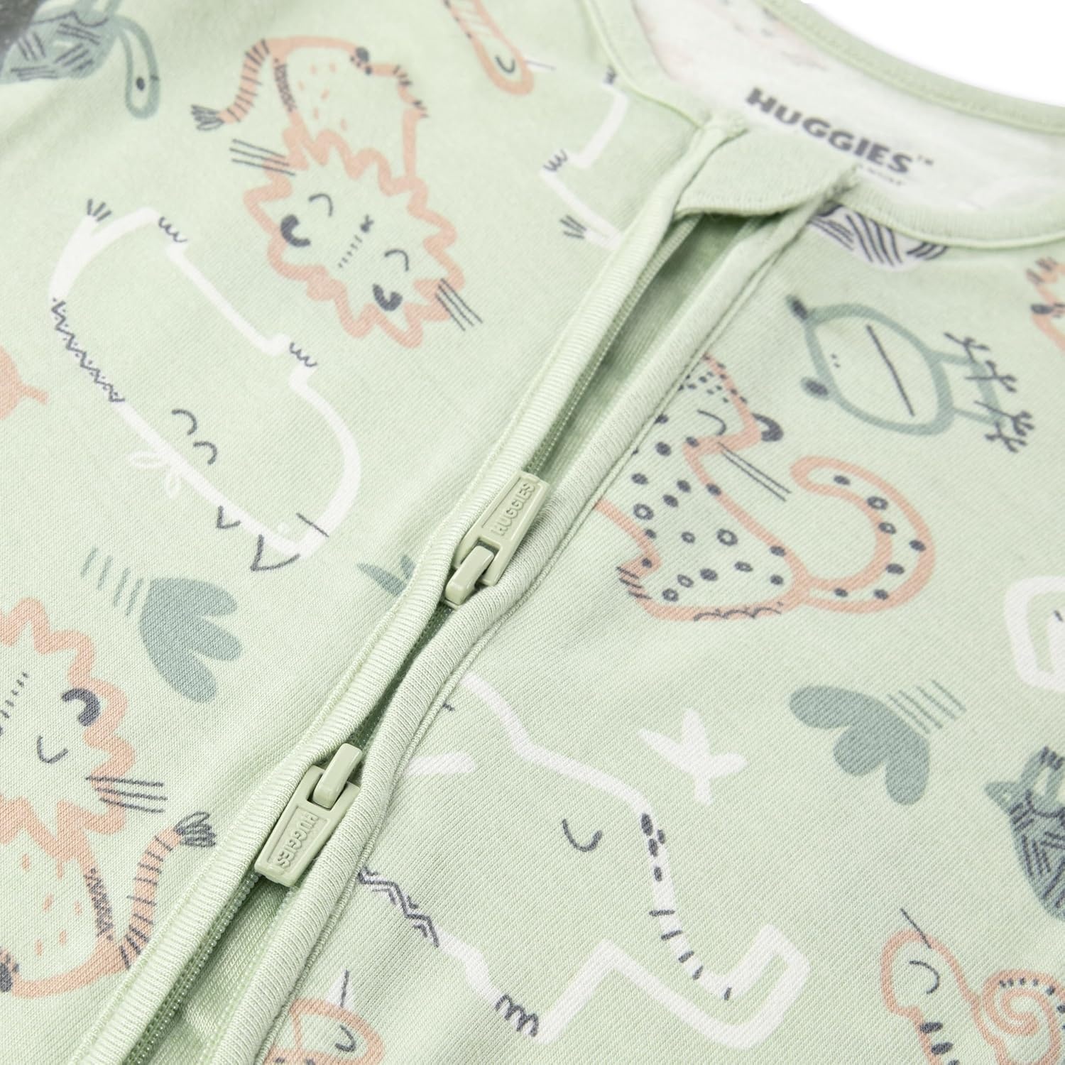 image:imageHUGGIES Baby 2pack Footed CoverallLily PadJungle