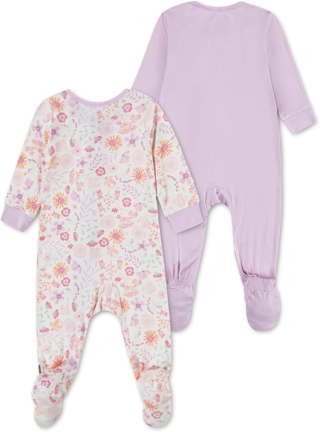image:imageHUGGIES Baby 2pack Footed CoverallWinsome OrchidFlorals