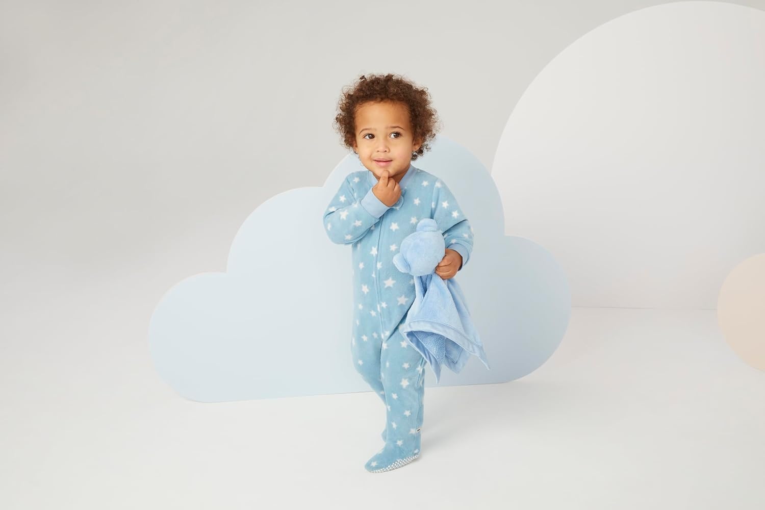 image:imageHUGGIES Baby 3pack Footed Fleece Coverall PajamasBlue FogPlanets