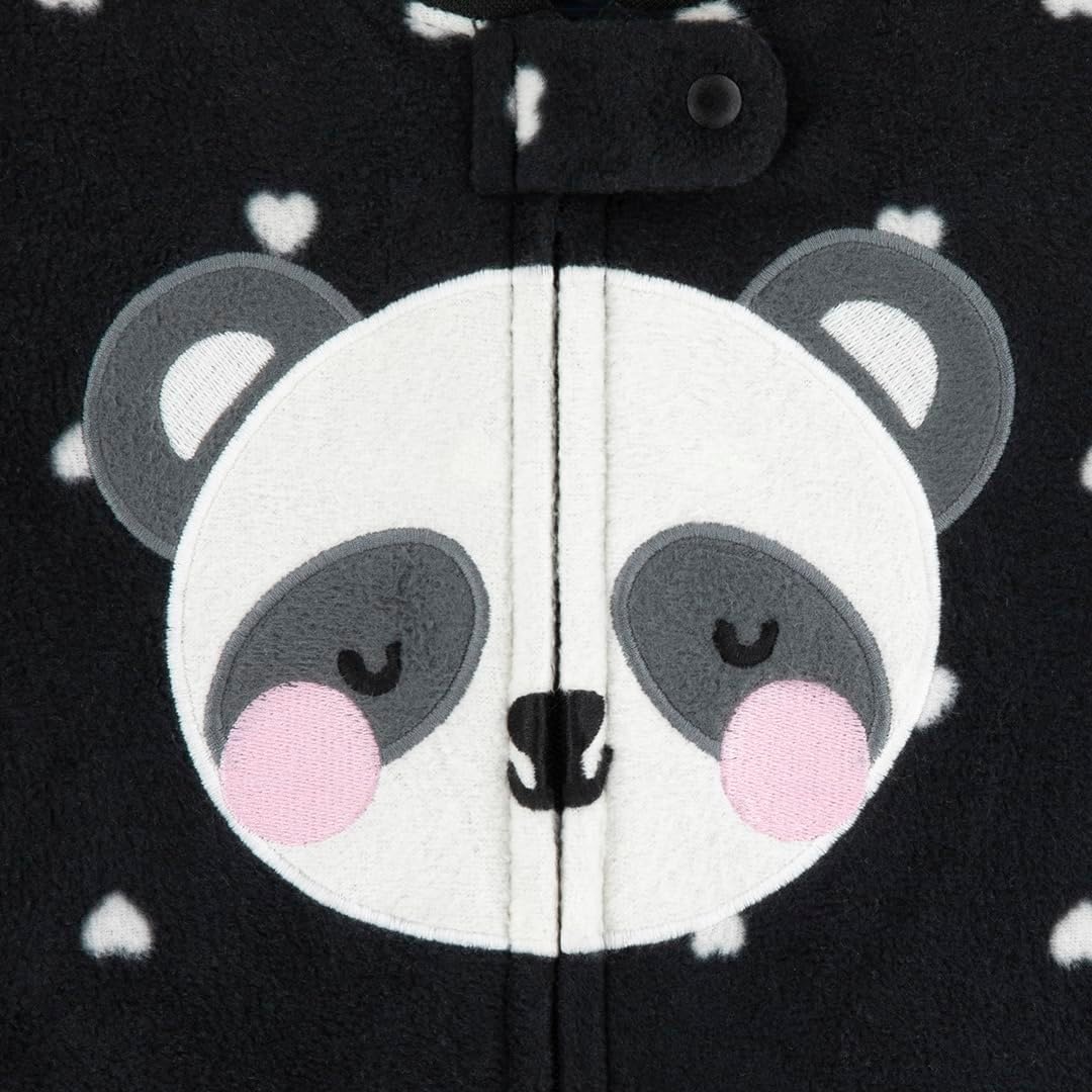 image:imageHUGGIES Baby 3pack Footed Fleece Coverall PajamasCameo PinkPandas
