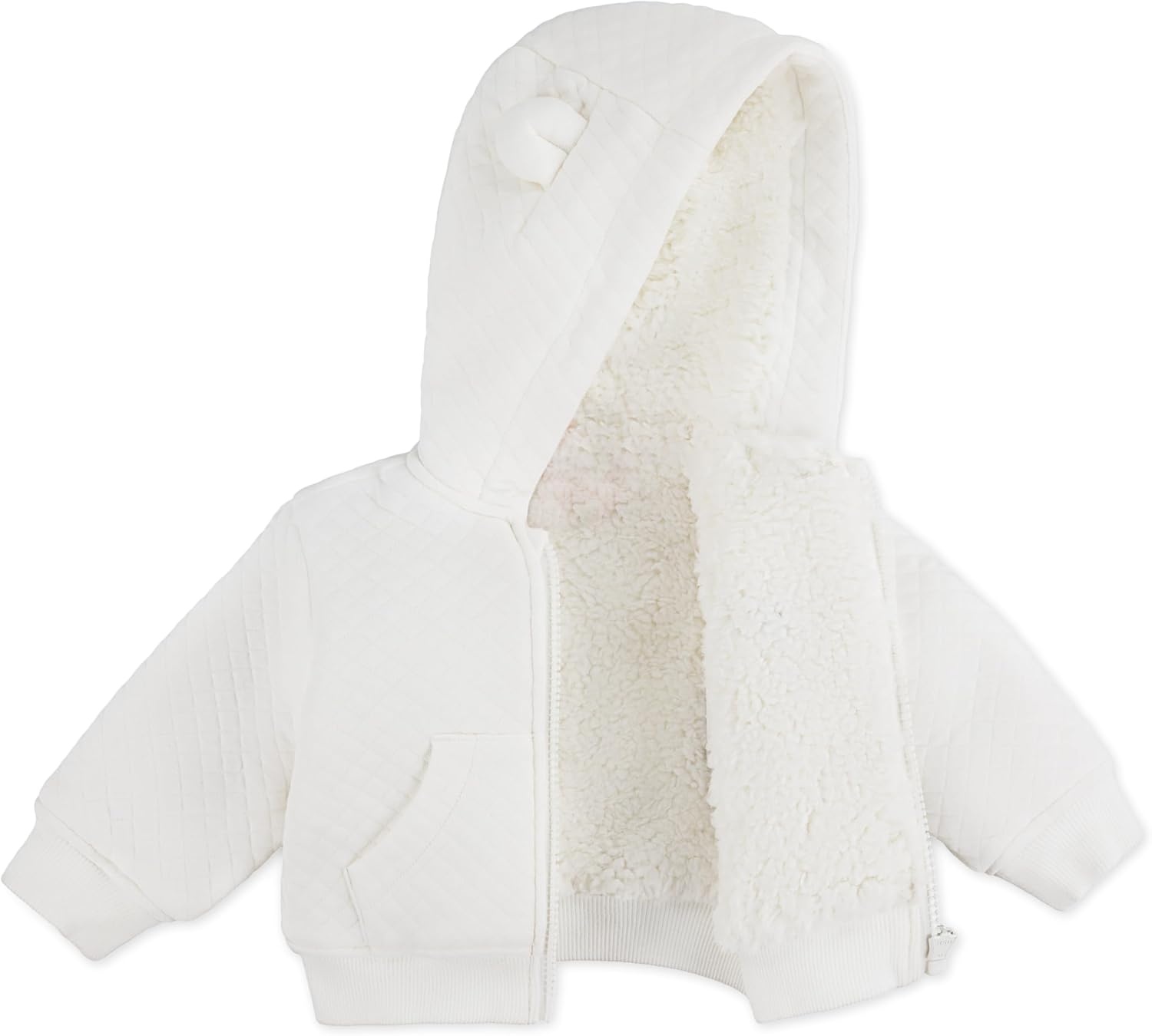 image:imageHUGGIES Baby Fleece Lined Zip Up Hooded JacketSnow White