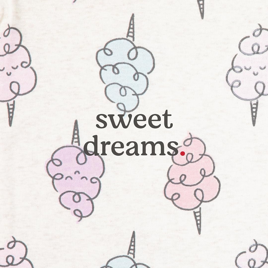image:imageHUGGIES Baby Long Sleeve Pajama 4piece SetOatmeal HeatherCotton Candy