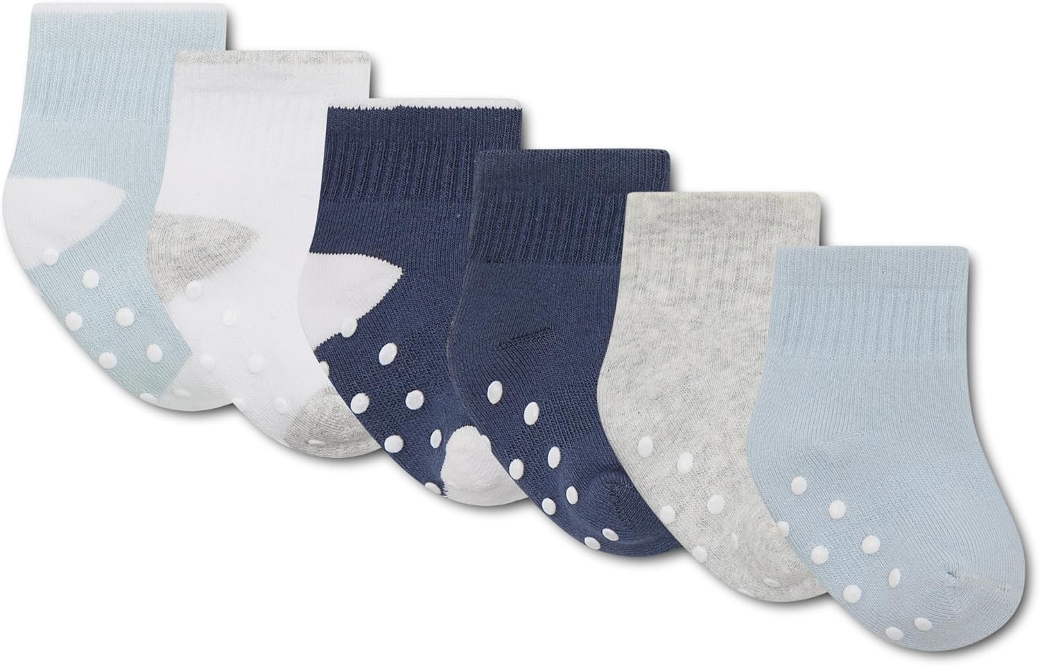 image:imageHUGGIES Baby Multipack Lightweight Ankle Gripper SocksBaby Blue 6pack