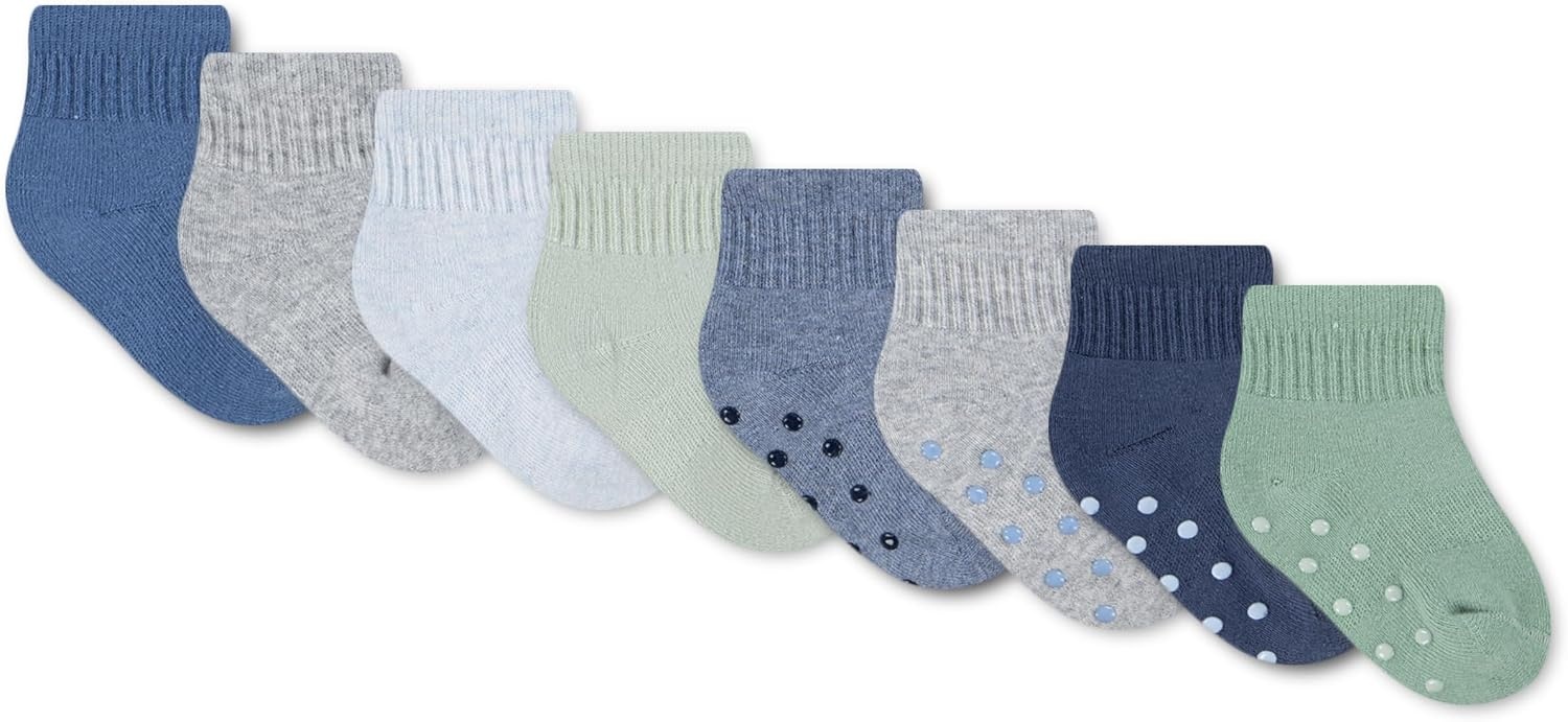 image:imageHUGGIES Baby Multipack Lightweight Ankle Gripper SocksQuiet Harbor 8pack