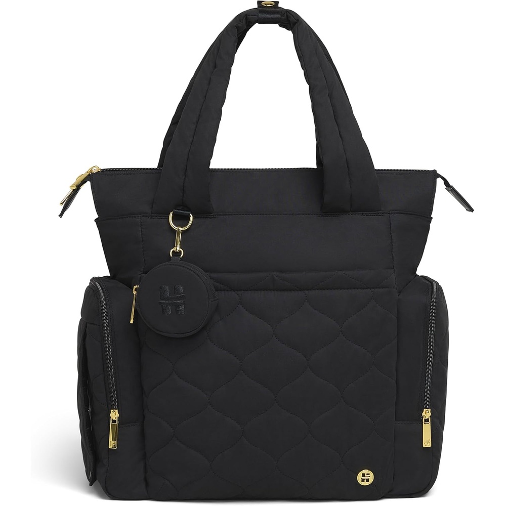 image:imageHUGGIES unisexadult Cozy Hugpack Tote Diaper BagBlack Quilted