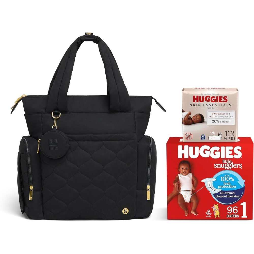 image:imageHUGGIES unisexadult Cozy Hugpack Tote Diaper BagBlackBundle