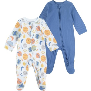 HUGGIES Baby 2-pack Footed Coverall(Ballad Blue/Planets)