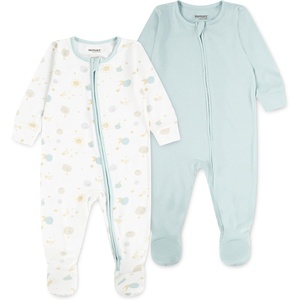 HUGGIES Baby 2-pack Footed Coverall(Blue Haze/Planets)