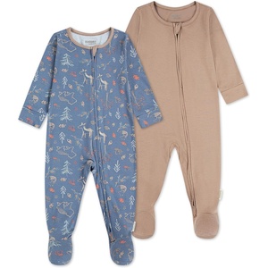 HUGGIES Baby 2-pack Footed Coverall(Brown Ochre/Forest)