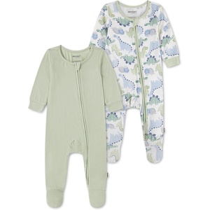 HUGGIES Baby 2-pack Footed Coverall(Celadon Green/Dinos)