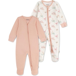HUGGIES Baby 2-pack Footed Coverall(Coral Pink/Jungle)