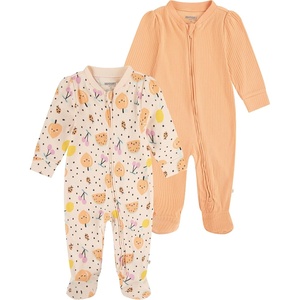 HUGGIES Baby 2-pack Footed Coverall(Pale Peach/Fruits)