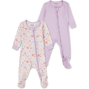 HUGGIES Baby 2-pack Footed Coverall(Winsome Orchid/Florals)