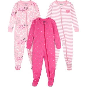 HUGGIES Baby 3-pack Footed Coverall Pajamas(Sea Pink/Stars)