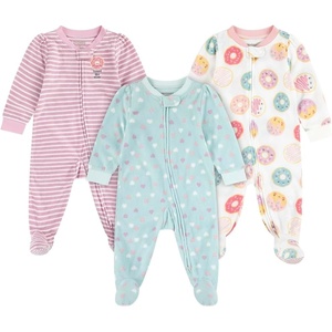 HUGGIES Baby 3-pack Footed Fleece Coverall Pajamas(Snow White/Donuts)