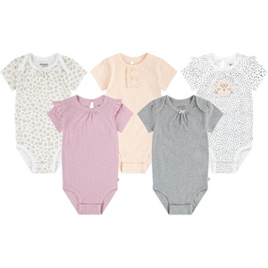 HUGGIES Baby 5-pack Elevated Bodysuit(Cameo Pink/Heather)