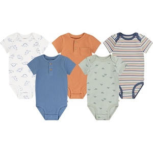 HUGGIES Baby 5-pack Elevated Bodysuit(Desert Sage/Orange)