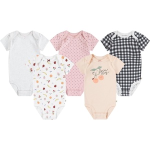 HUGGIES Baby 5-pack Everyday Bodysuit(Pale Peach/Pink/Fruits)
