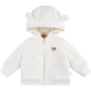 HUGGIES Baby Fleece Lined Zip Up Hooded Jacket(Snow White)