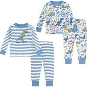 HUGGIES Baby Long Sleeve Pajama 4-piece Set(Quiet Harbor/Dinos)