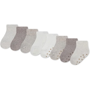 HUGGIES Baby Multi-pack Lightweight Ankle Gripper Socks(Oatmeal Heather 8-pack)