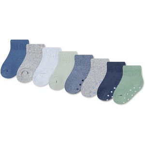 HUGGIES Baby Multi-pack Lightweight Ankle Gripper Socks(Quiet Harbor 8-pack)