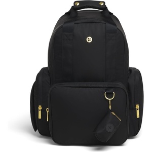 HUGGIES Unisex-adult Signature Hug Pack Diaper Backpack, Black Leather, One Size(Black)